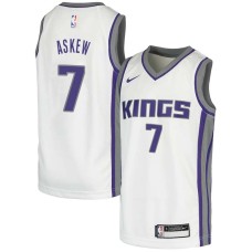 Sacramento Kings #7 Vincent Askew Jersey -White