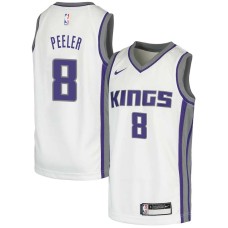 Sacramento Kings #8 Anthony Peeler Jersey -White