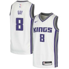 Sacramento Kings #8 Rudy Gay Jersey -White