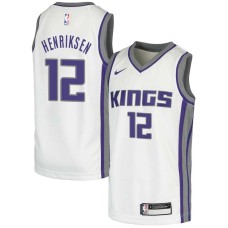 Sacramento Kings #12 Don Henriksen Jersey -White