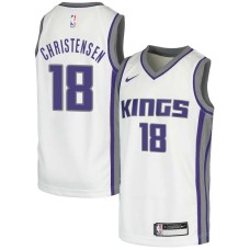 Sacramento Kings #18 Cal Christensen Jersey -White