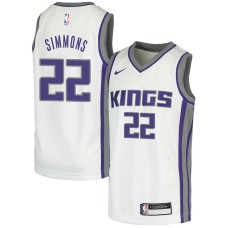 Sacramento Kings #22 Lionel Simmons Jersey -White