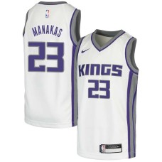 Sacramento Kings #23 Ted Manakas Jersey -White