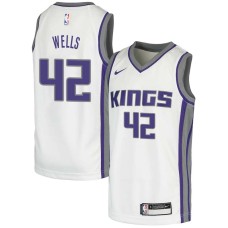 Sacramento Kings #42 Bonzi Wells Jersey -White