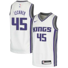 Sacramento Kings #45 Eric Leckner Jersey -White