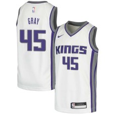 Sacramento Kings #45 Devin Gray Jersey -White