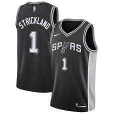 San Antonio Spurs #1 Rod Strickland Jersey -Black