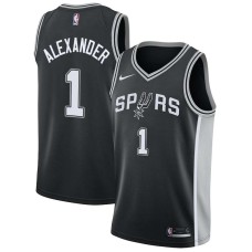 San Antonio Spurs #1 Cory Alexander Jersey -Black