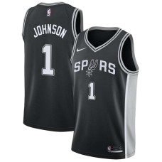 San Antonio Spurs #1 DerMarr Johnson Jersey -Black