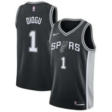 San Antonio Spurs #1 Ike Diogu Jersey -Black