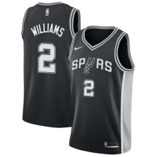 San Antonio Spurs #2 Reggie Williams Jersey -Black