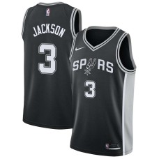 San Antonio Spurs #3 Stephen Jackson Jersey -Black