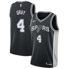 San Antonio Spurs #4 Devin Gray Jersey -Black