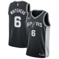 San Antonio Spurs #6 Jerome Whitehead Jersey -Black