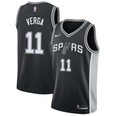 San Antonio Spurs #11 Bob Verga Jersey -Black