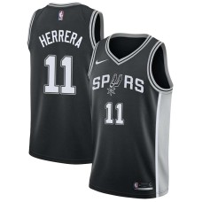 San Antonio Spurs #11 Carl Herrera Jersey -Black