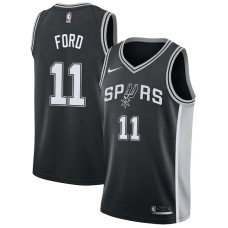 San Antonio Spurs #11 TJ Ford Jersey -Black