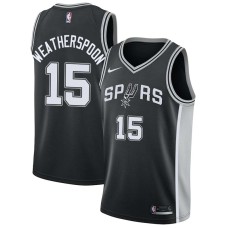 San Antonio Spurs #15 Quinndary Weatherspoon Jersey -Black