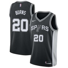 San Antonio Spurs #20 Jim Burns Jersey -Black