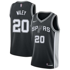 San Antonio Spurs #20 Morlon Wiley Jersey -Black