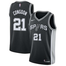 San Antonio Spurs #21 Jeff Congdon Jersey -Black