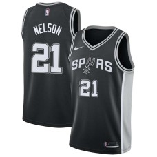 San Antonio Spurs #21 Louie Nelson Jersey -Black