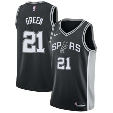 San Antonio Spurs #21 Sidney Green Jersey -Black