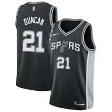 San Antonio Spurs #21 Tim Duncan Jersey -Black