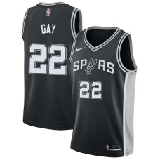 San Antonio Spurs #22 Rudy Gay Jersey -Black