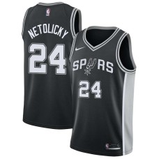 San Antonio Spurs #24 Bob Netolicky Jersey -Black