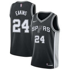 San Antonio Spurs #24 Jim Eakins Jersey -Black