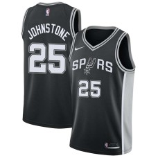 San Antonio Spurs #25 Jim Johnstone Jersey -Black