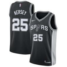 San Antonio Spurs #25 Jerome Kersey Jersey -Black