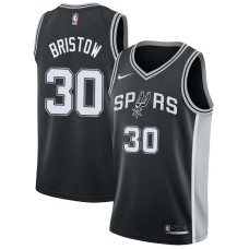 San Antonio Spurs #30 Allan Bristow Jersey -Black