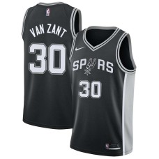 San Antonio Spurs #30 Dennis Van Zant Jersey -Black