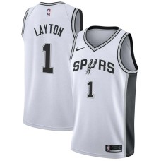 San Antonio Spurs #1 Mo Layton Jersey -White