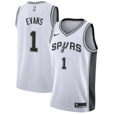 San Antonio Spurs #1 Mike Evans Jersey -White