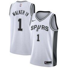 San Antonio Spurs #1 Lonnie Walker IV Jersey -White