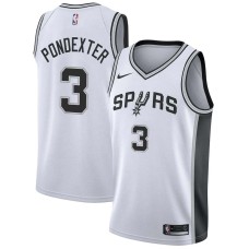 San Antonio Spurs #3 Quincy Pondexter Jersey -White