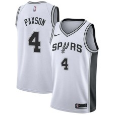 San Antonio Spurs #4 John Paxson Jersey -White