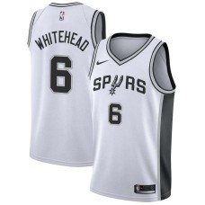 San Antonio Spurs #6 Jerome Whitehead Jersey -White