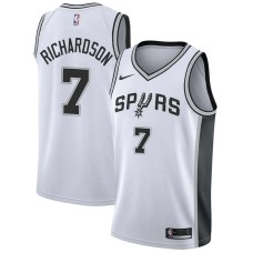 San Antonio Spurs #7 Josh Richardson Jersey -White