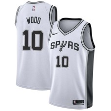 San Antonio Spurs #10 David Wood Jersey -White