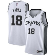 San Antonio Spurs #18 Cherokee Parks Jersey -White