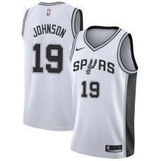 San Antonio Spurs #19 Alize Johnson Jersey -White