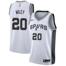 San Antonio Spurs #20 Morlon Wiley Jersey -White