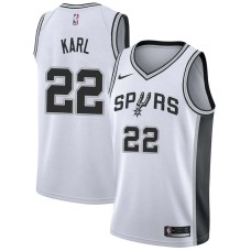 San Antonio Spurs #22 George Karl Jersey -White