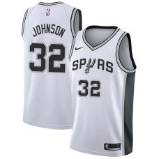 San Antonio Spurs #32 Ed Johnson Jersey -White