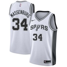 San Antonio Spurs #34 Tony Massenburg Jersey -White