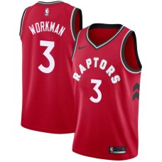 Toronto Raptors #3 Haywoode Workman Jersey -Red